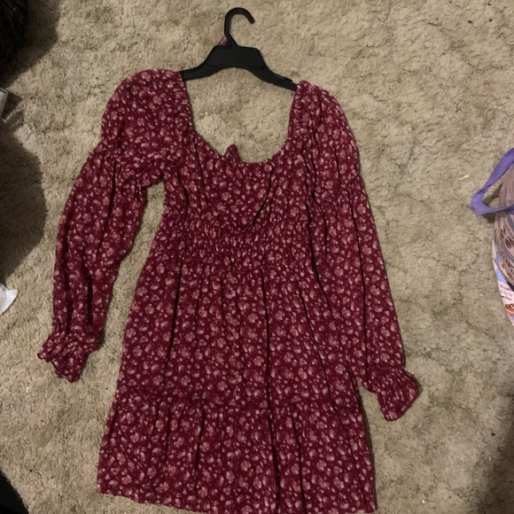 Trixxi Dresses & Skirts - Trixxi Burgundy Floral Kids Dress